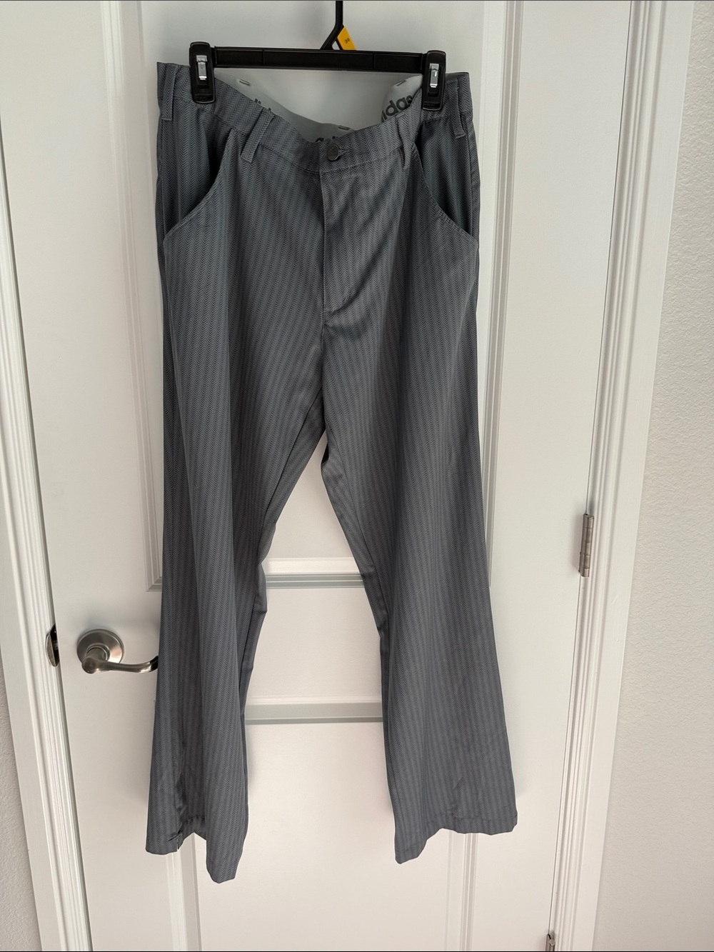 adidas Men's Gray Pinstripe Athletic Pants